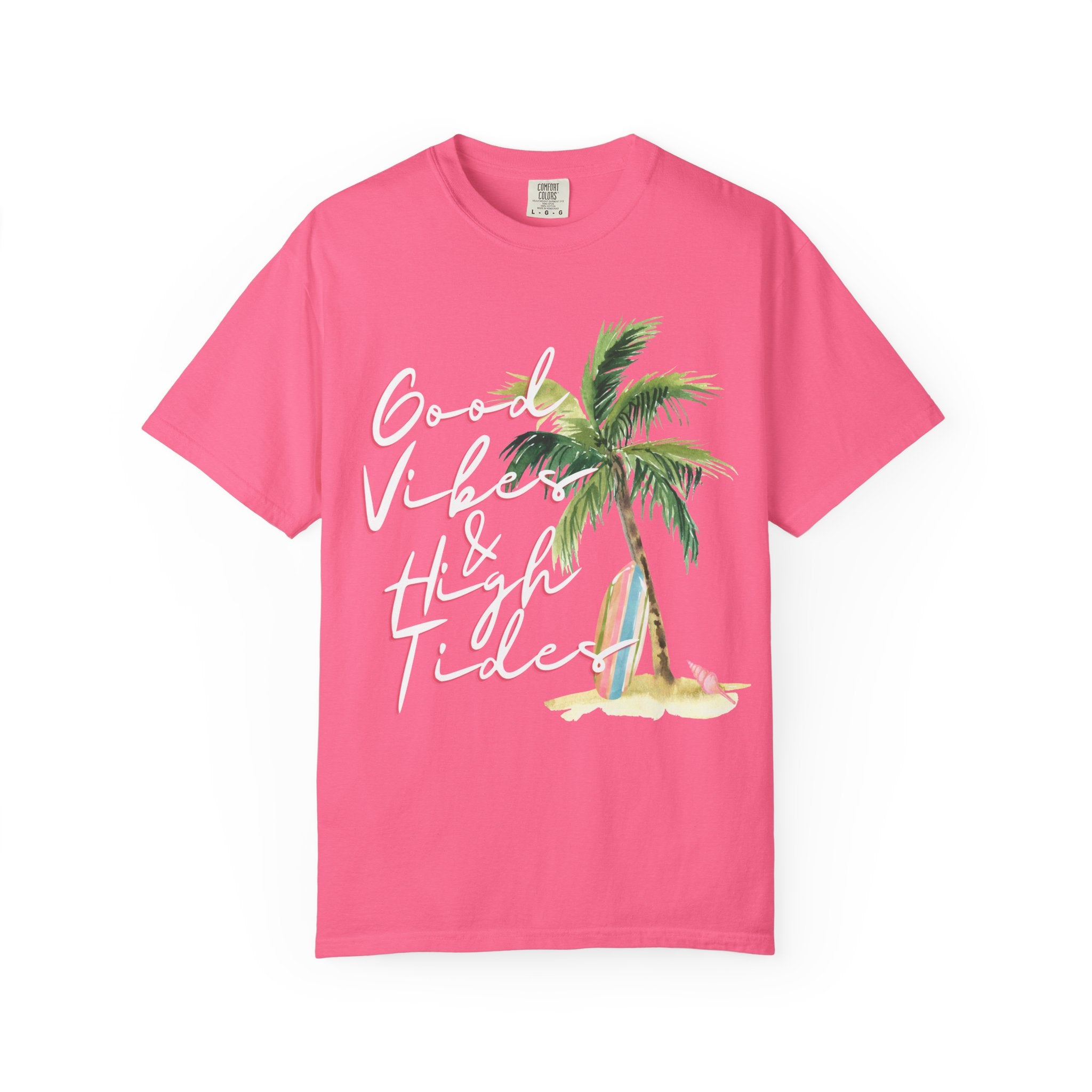 Good Vibes & High Tides T-Shirt — Retro Palm Beach Surf Tee