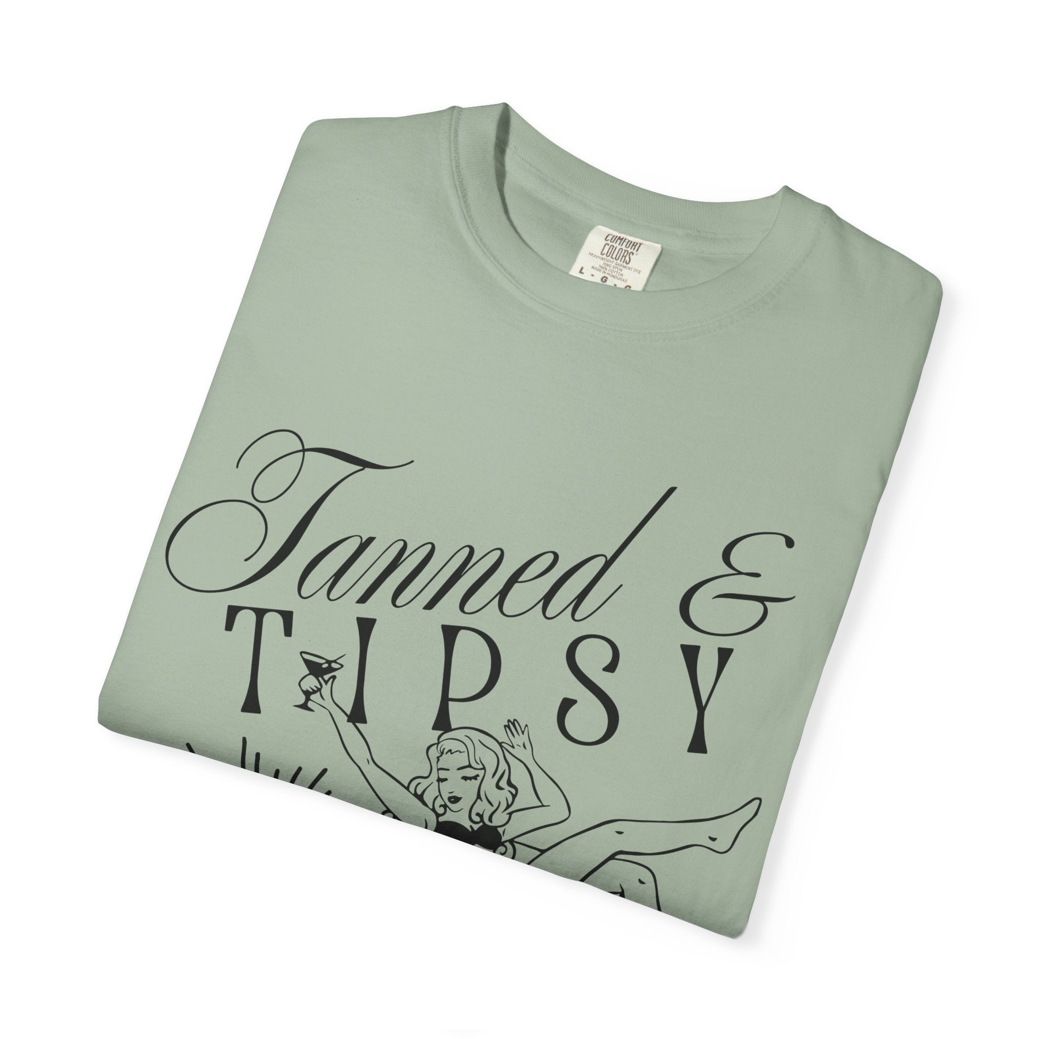 Tanned & Tipsy Tee - Vintage Cocktail Beach Graphic T-Shirt