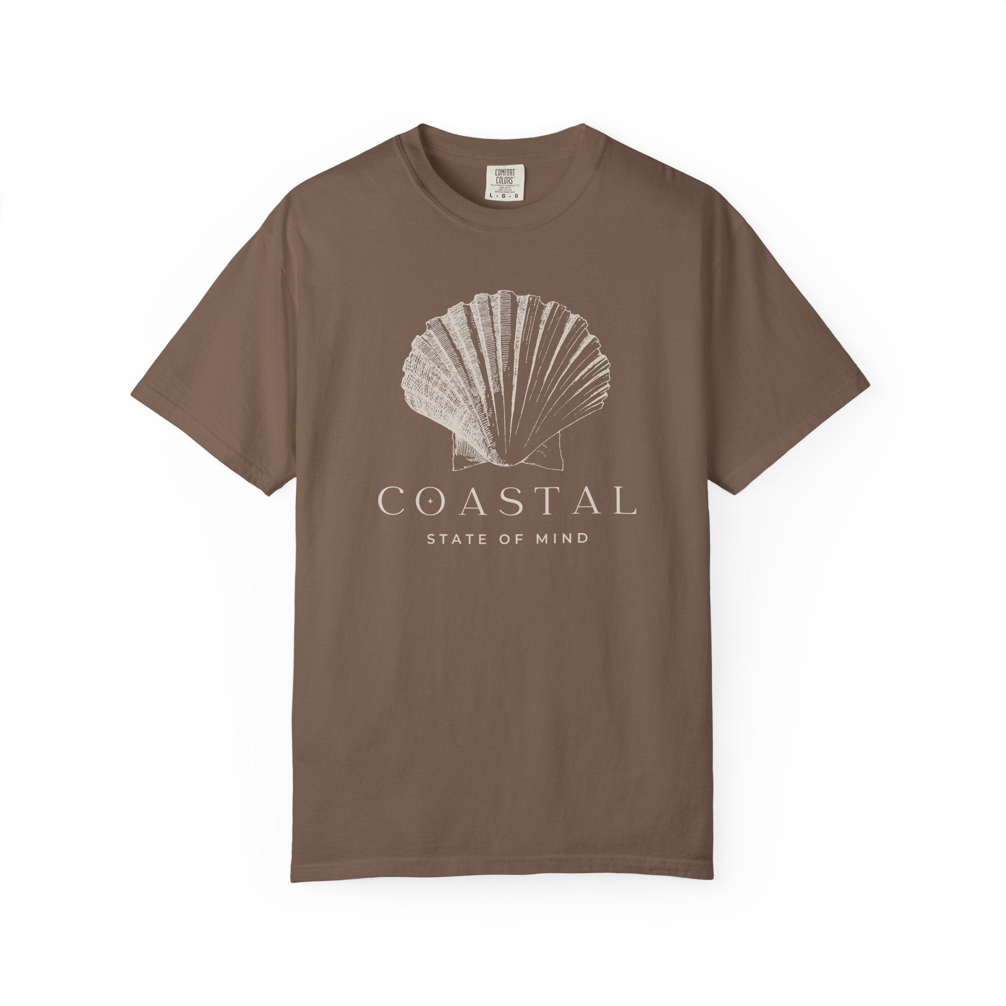 Coastal Shell T-Shirt — Subtle Seashell Graphic Tee
