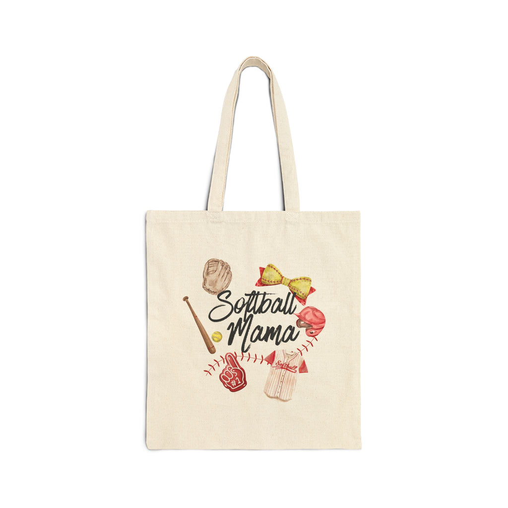 Softball Mom Canvas Tote