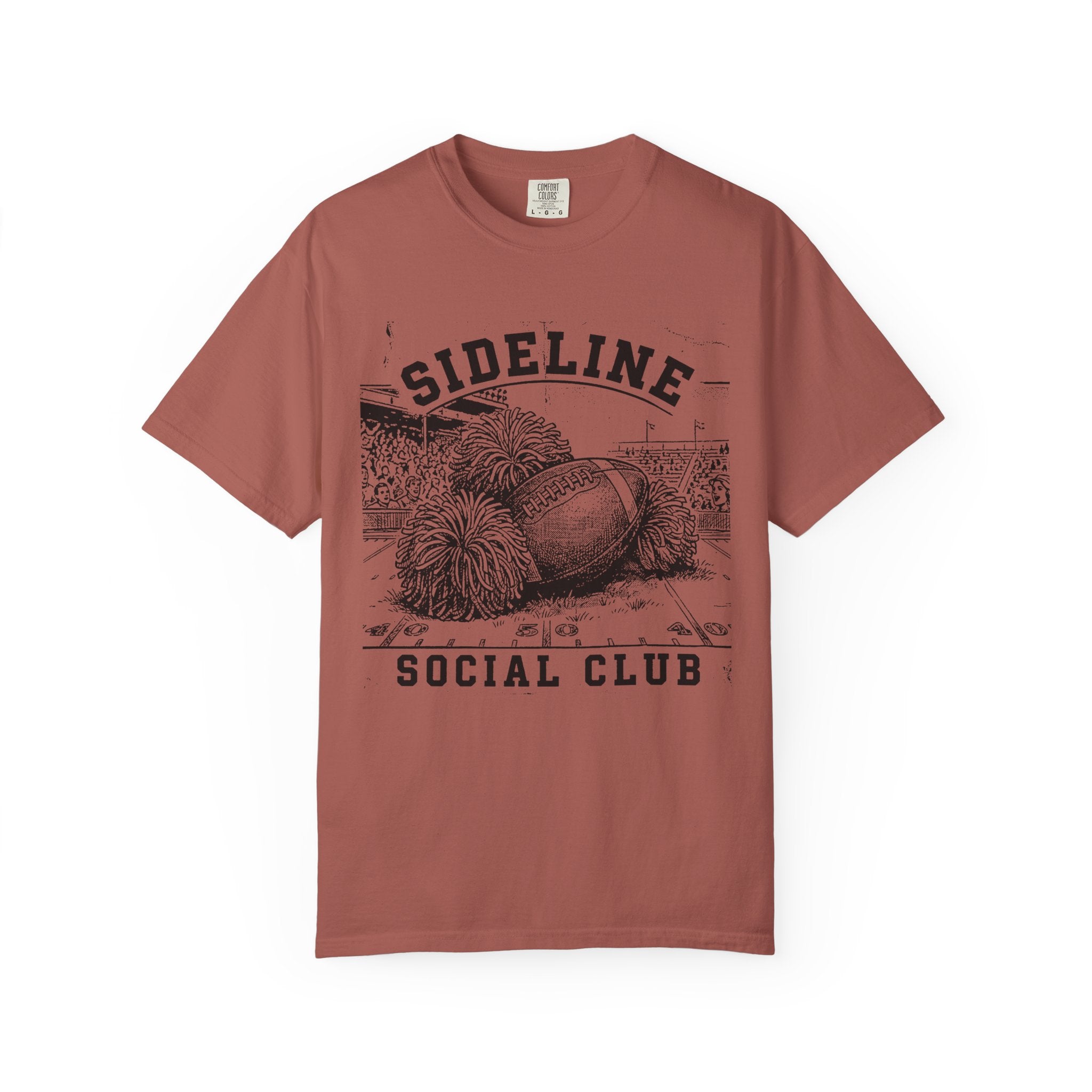 Sideline Social Club Football & Pom-Poms T-Shirt