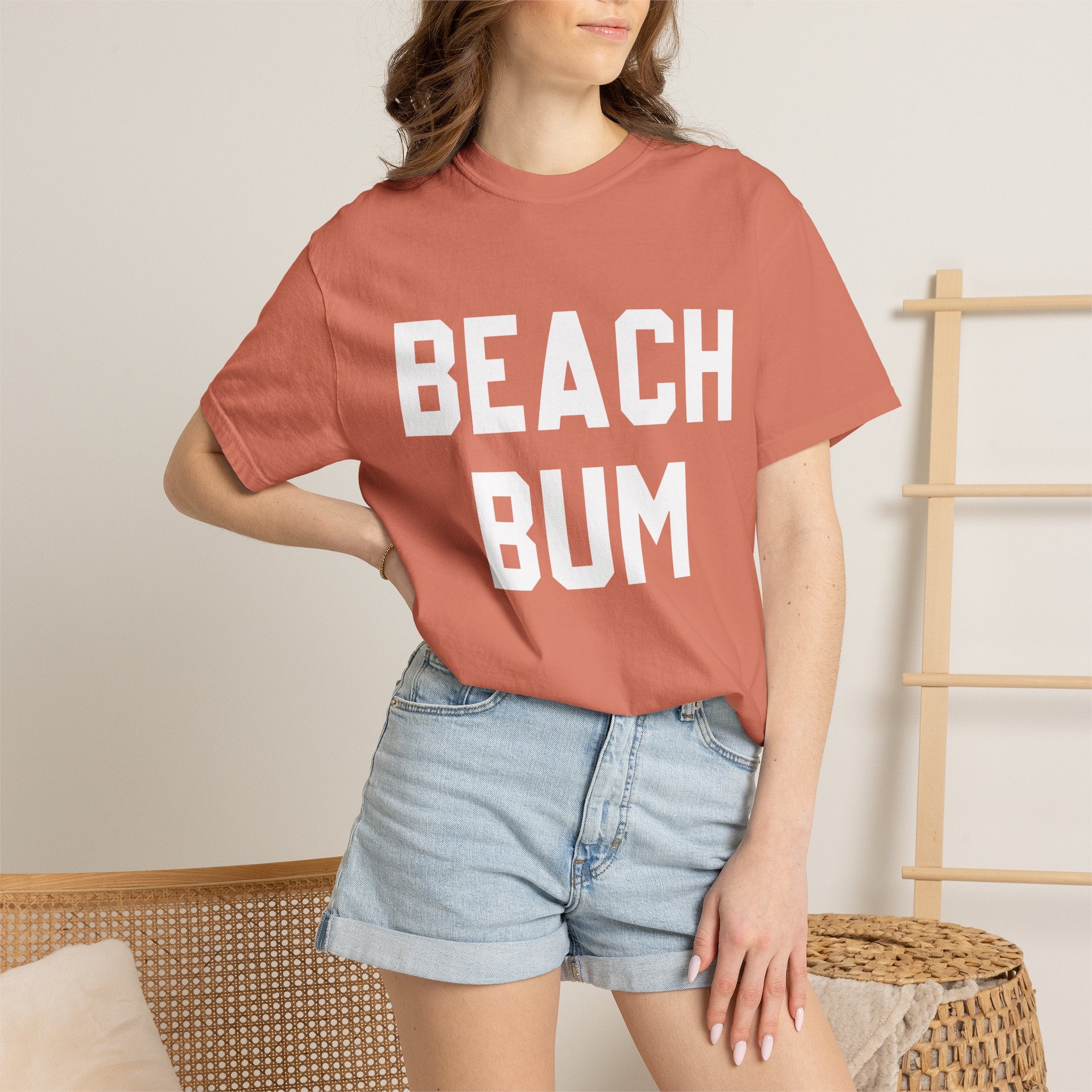 Beach Bum T-Shirt — Retro Bold Text Summer Tee