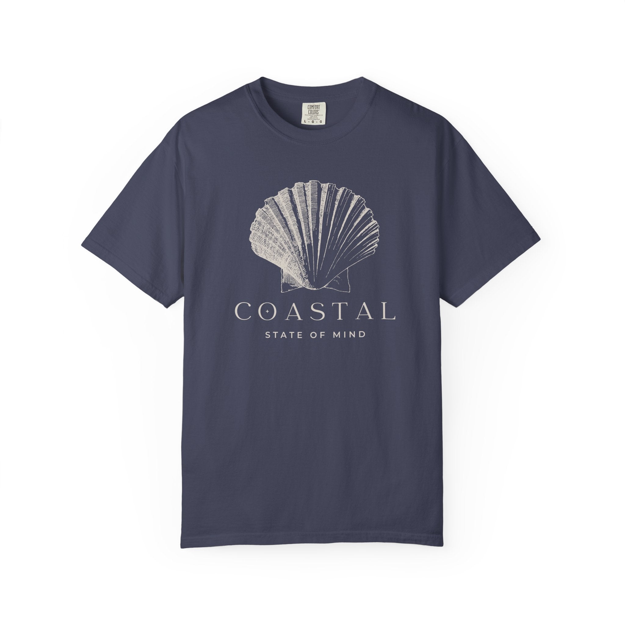 Coastal Shell T-Shirt — Subtle Seashell Graphic Tee