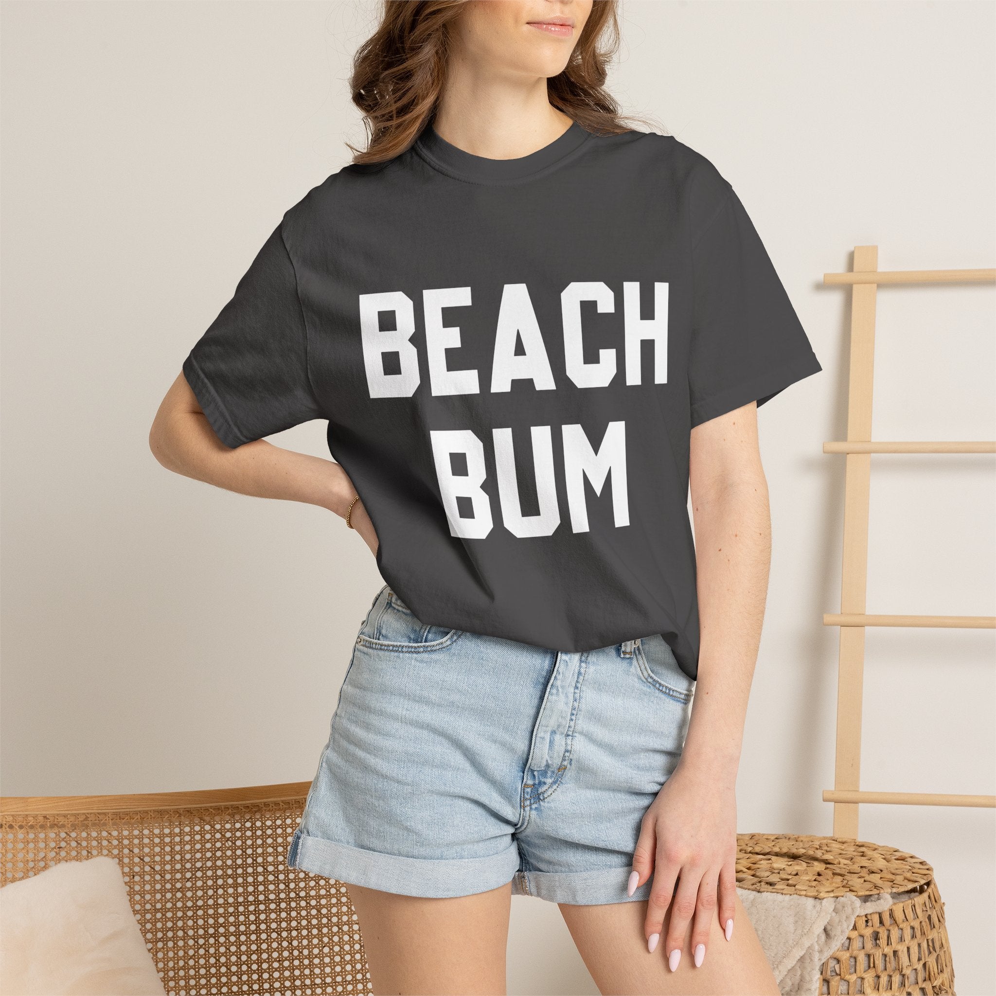 Beach Bum T-Shirt — Retro Bold Text Summer Tee