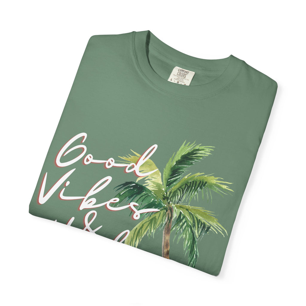 Good Vibes & High Tides T-Shirt — Retro Palm Beach Surf Tee