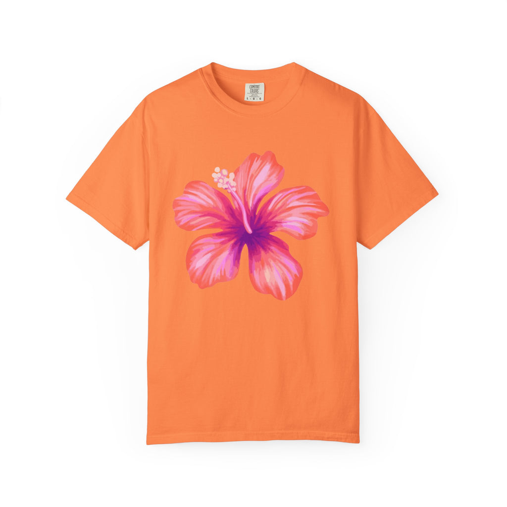 Hibiscus Floral T-Shirt – Tropical Pink Flower Tee