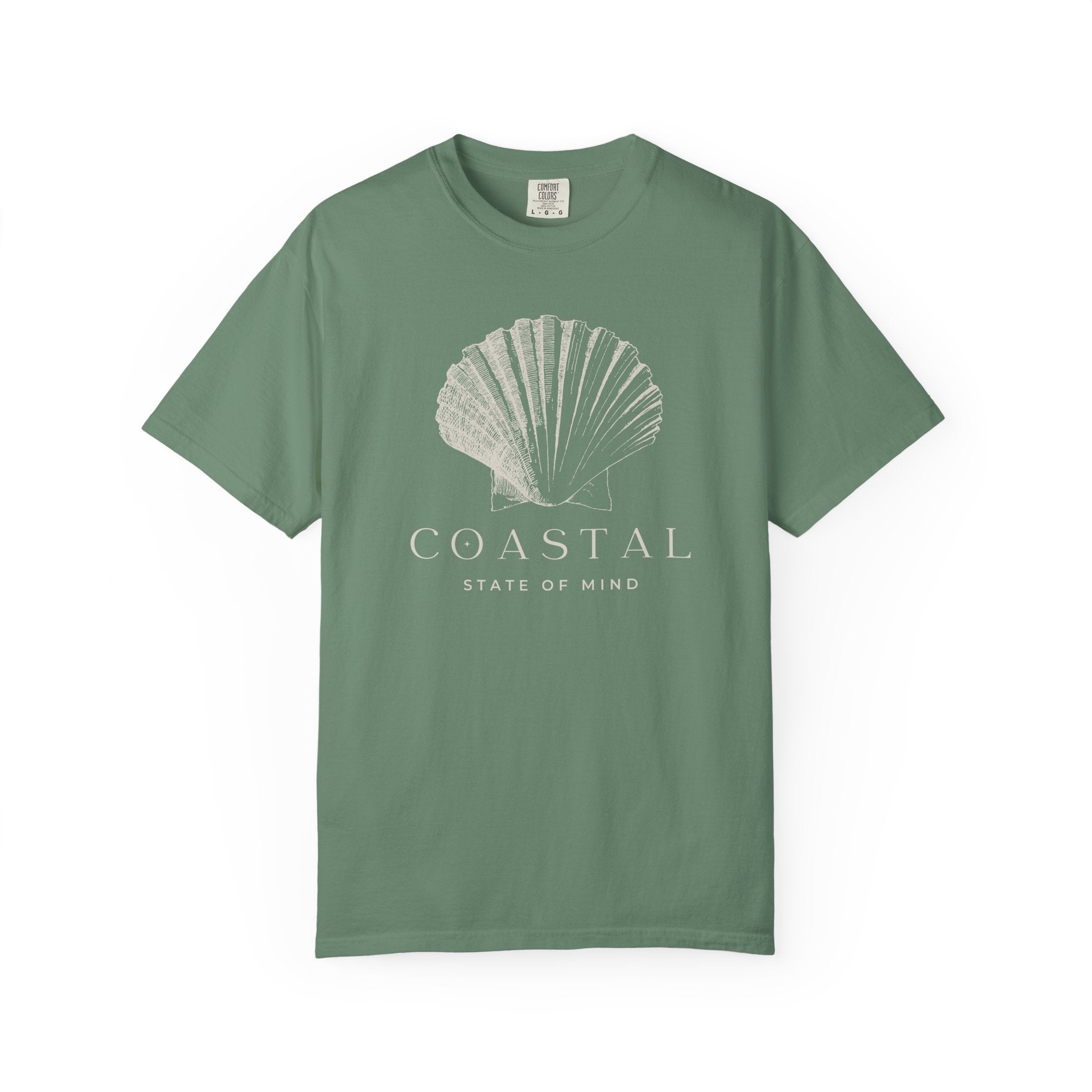 Coastal Shell T-Shirt — Subtle Seashell Graphic Tee