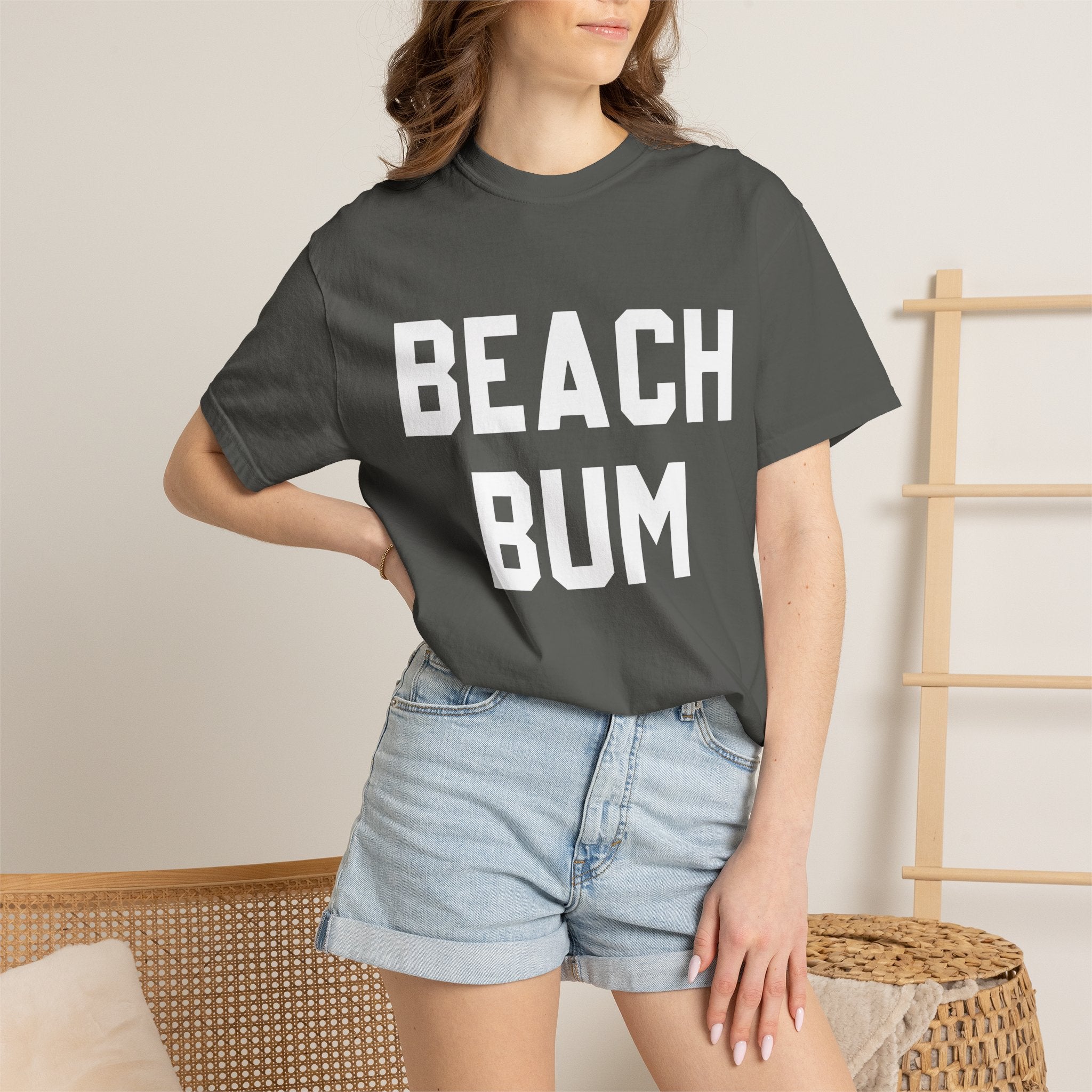 Beach Bum T-Shirt — Retro Bold Text Summer Tee