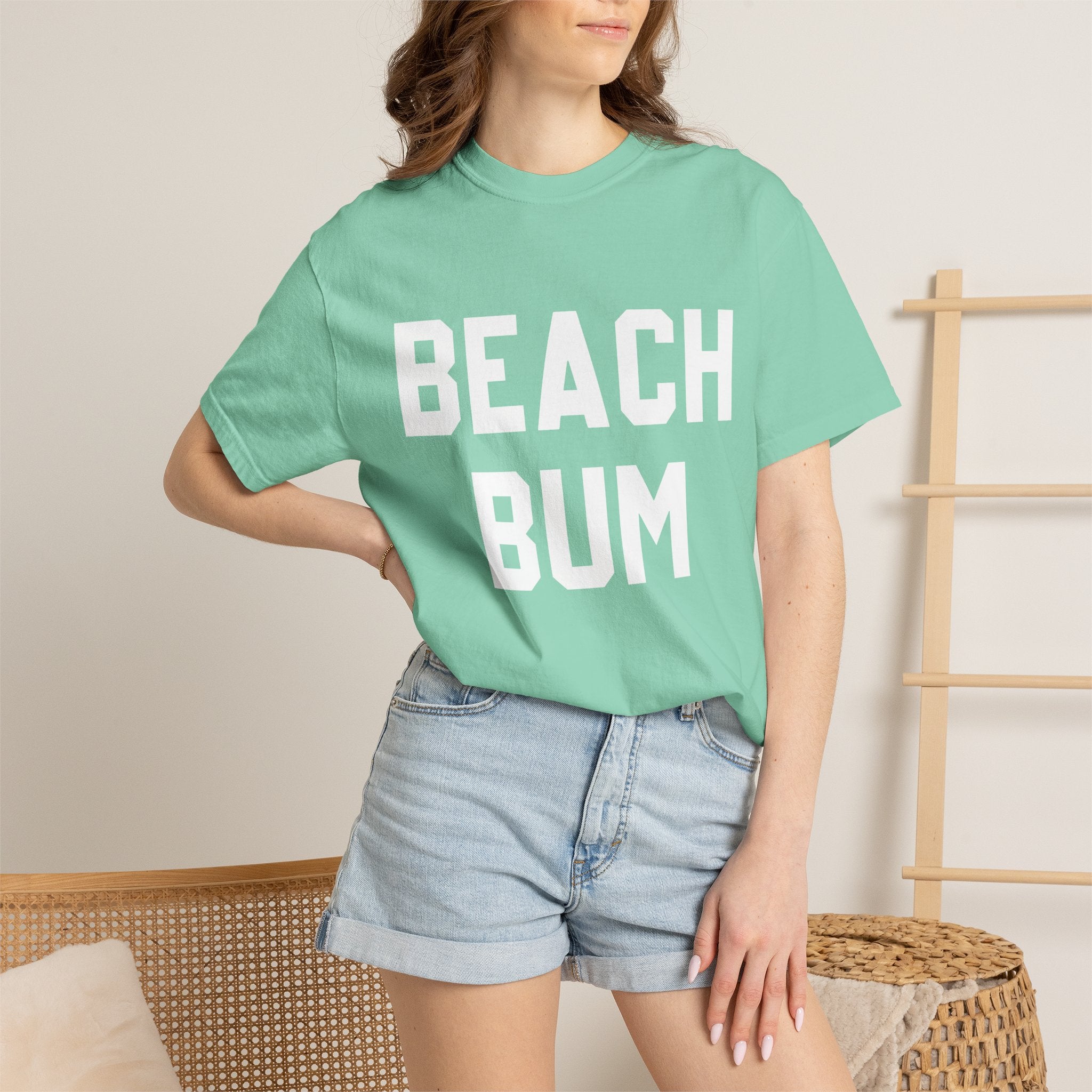 Beach Bum T-Shirt — Retro Bold Text Summer Tee