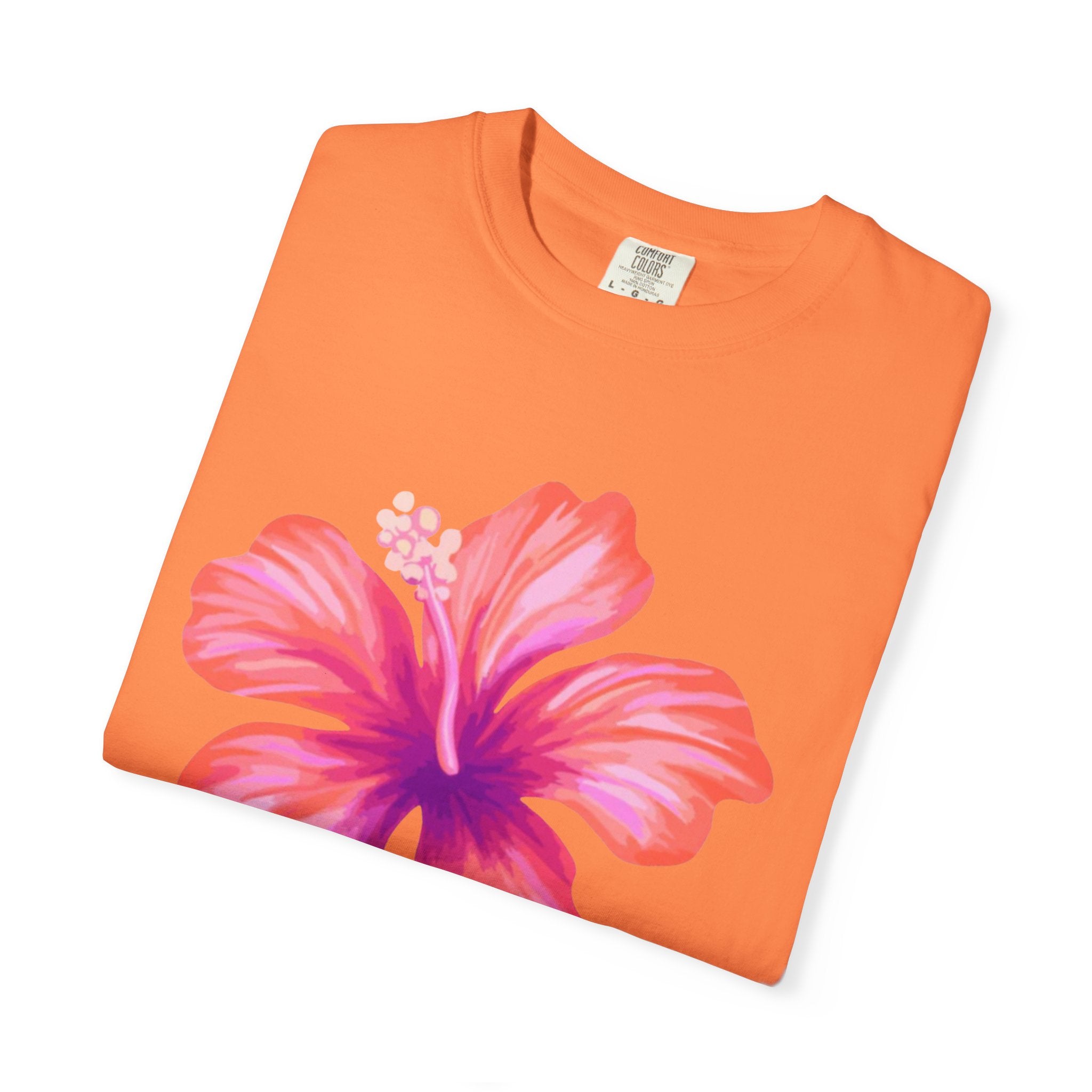 Hibiscus Floral T-Shirt – Tropical Pink Flower Tee