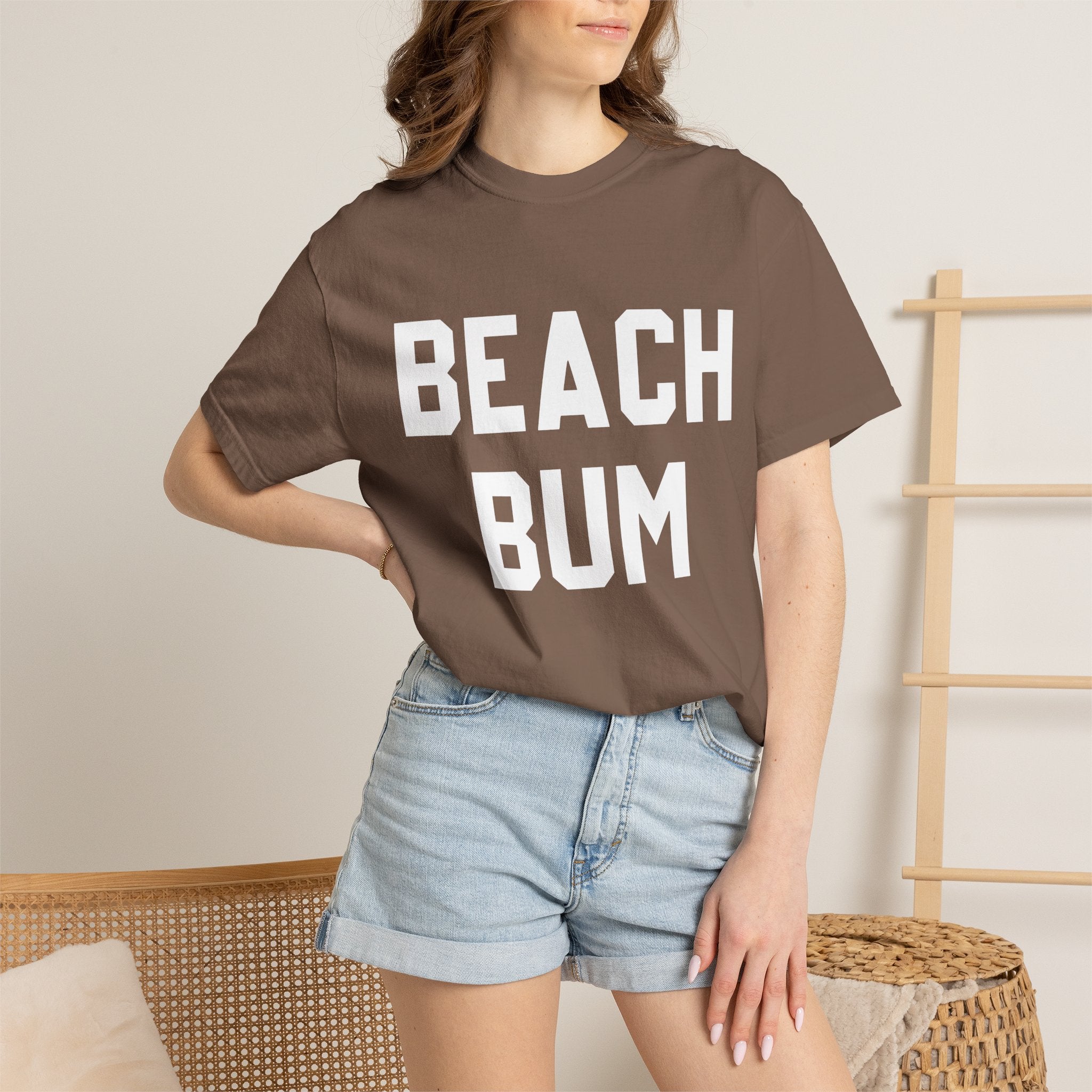 Beach Bum T-Shirt — Retro Bold Text Summer Tee