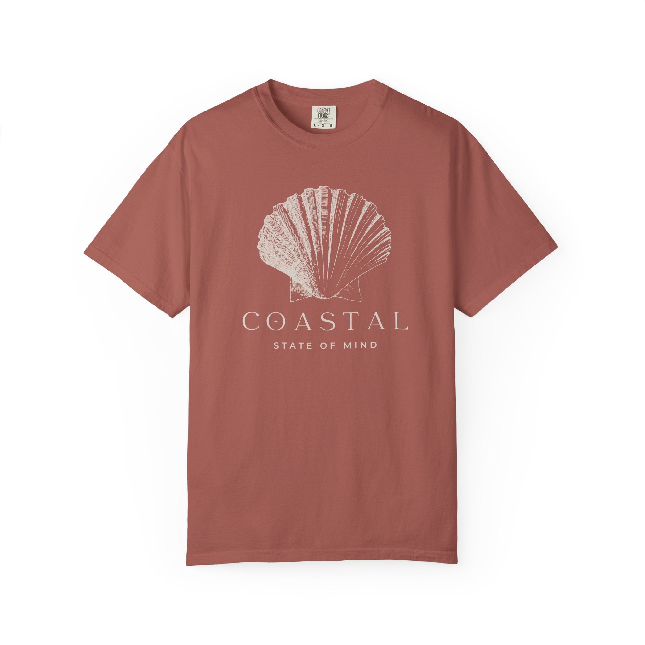 Coastal Shell T-Shirt — Subtle Seashell Graphic Tee