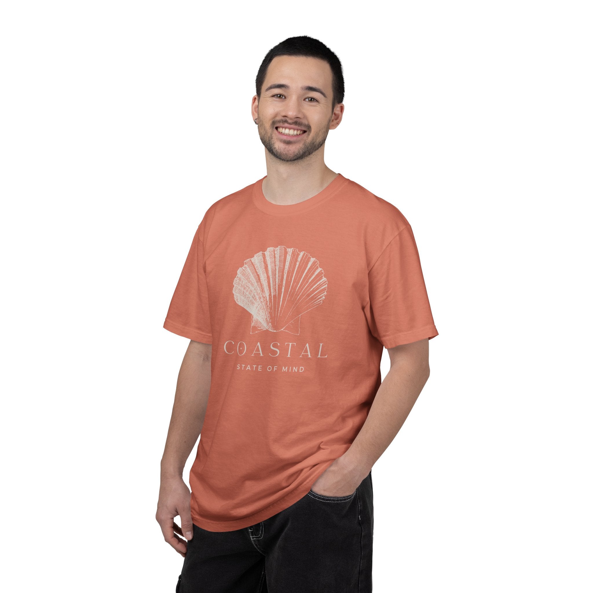 Coastal Shell T-Shirt — Subtle Seashell Graphic Tee