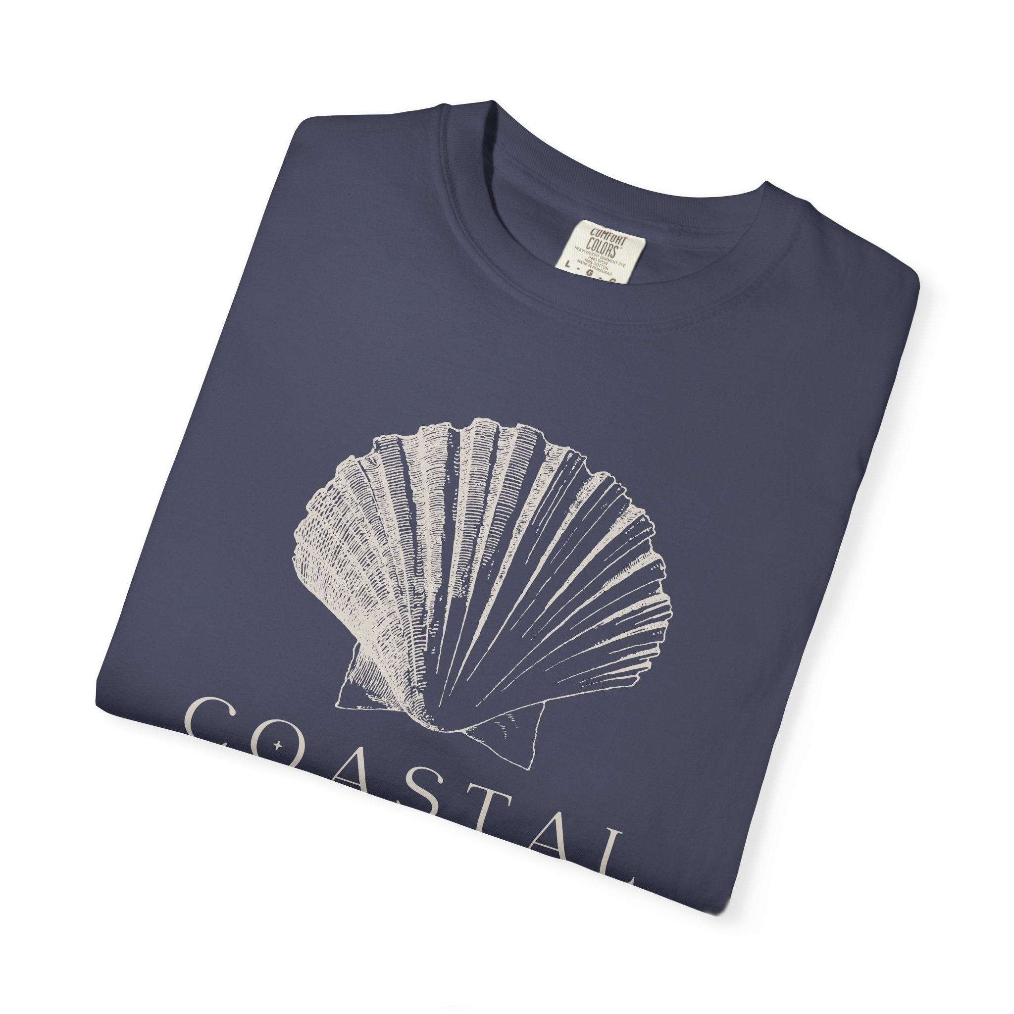 Coastal Shell T-Shirt — Subtle Seashell Graphic Tee
