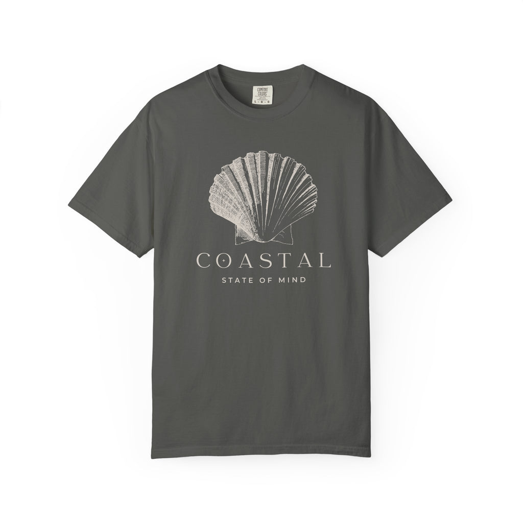 Coastal Shell T-Shirt — Subtle Seashell Graphic Tee