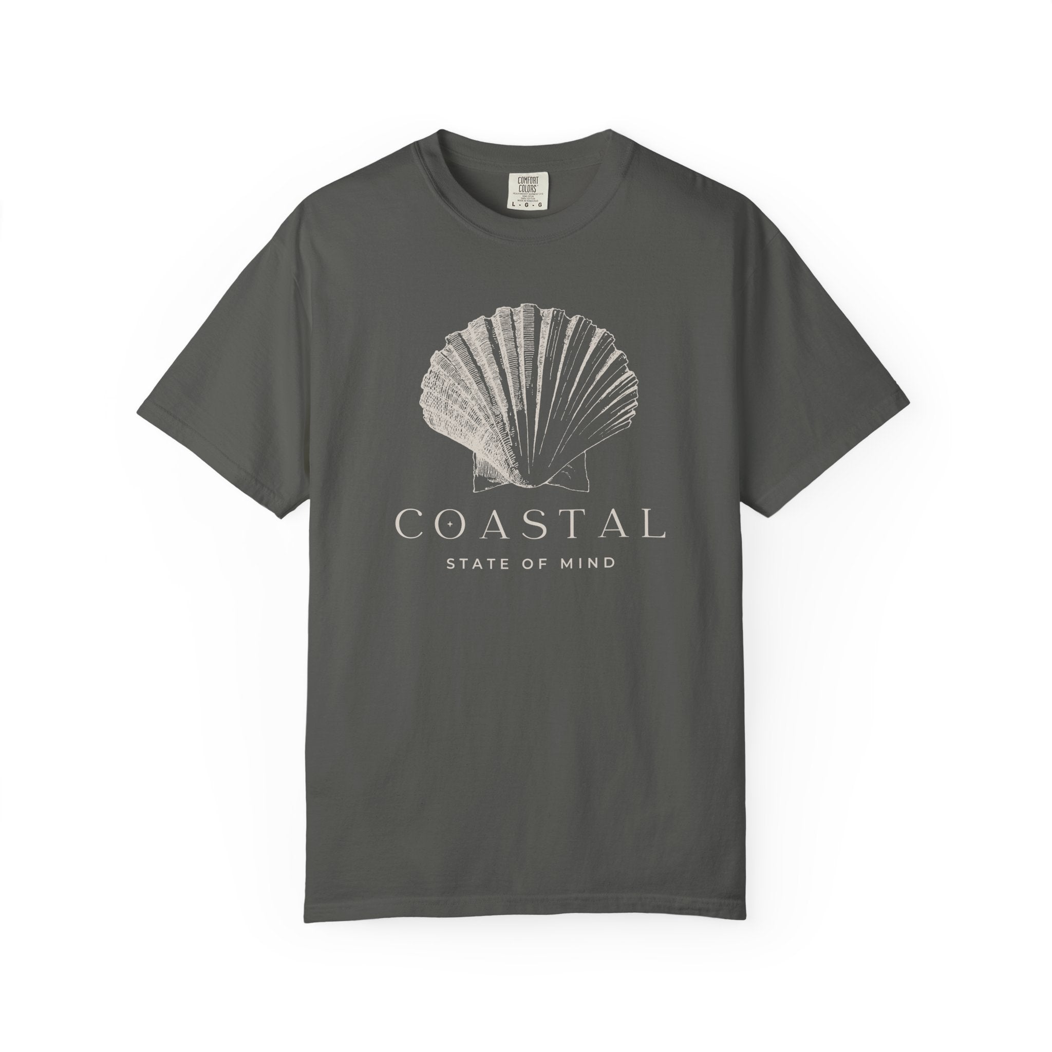 Coastal Shell T-Shirt — Subtle Seashell Graphic Tee