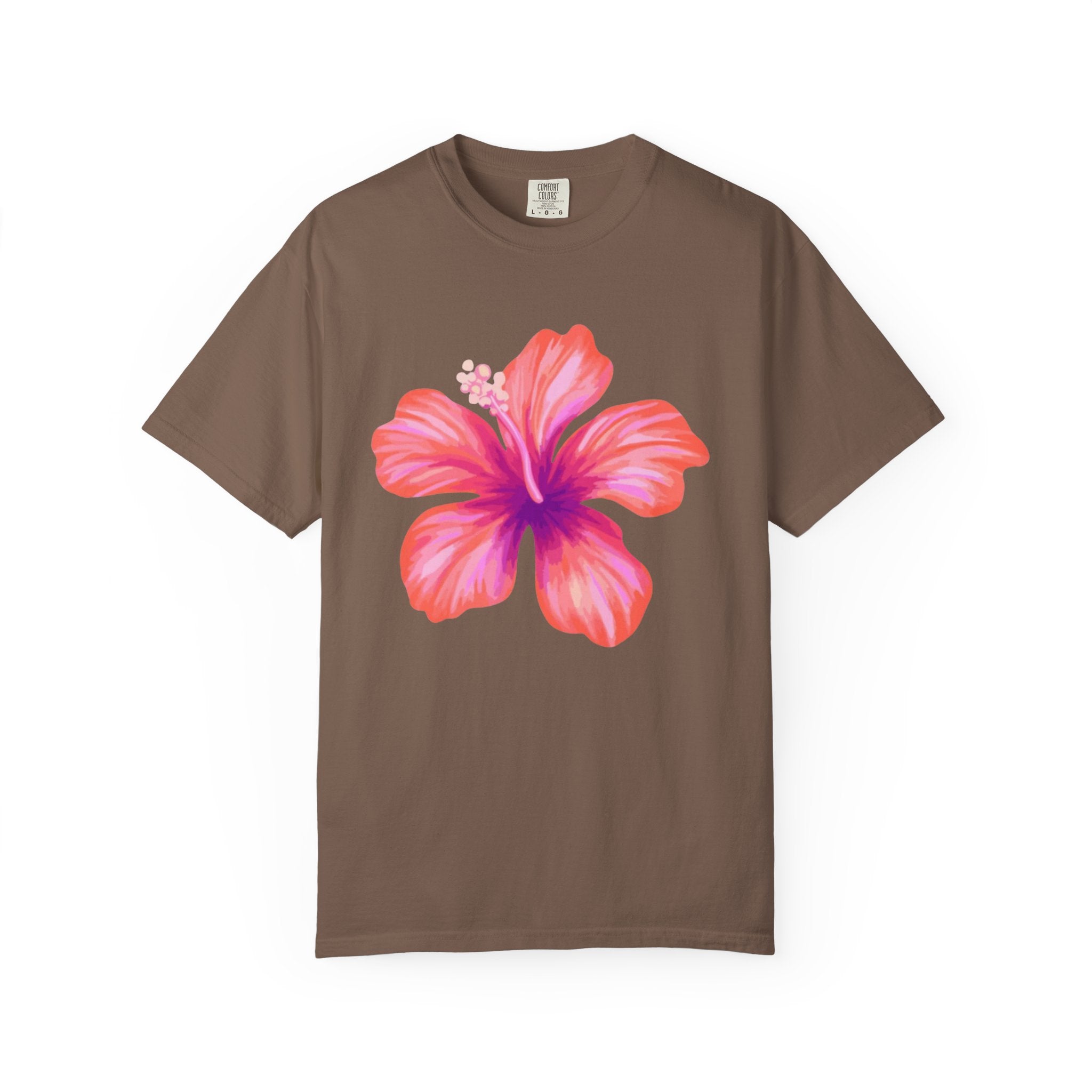 Hibiscus Floral T-Shirt – Tropical Pink Flower Tee