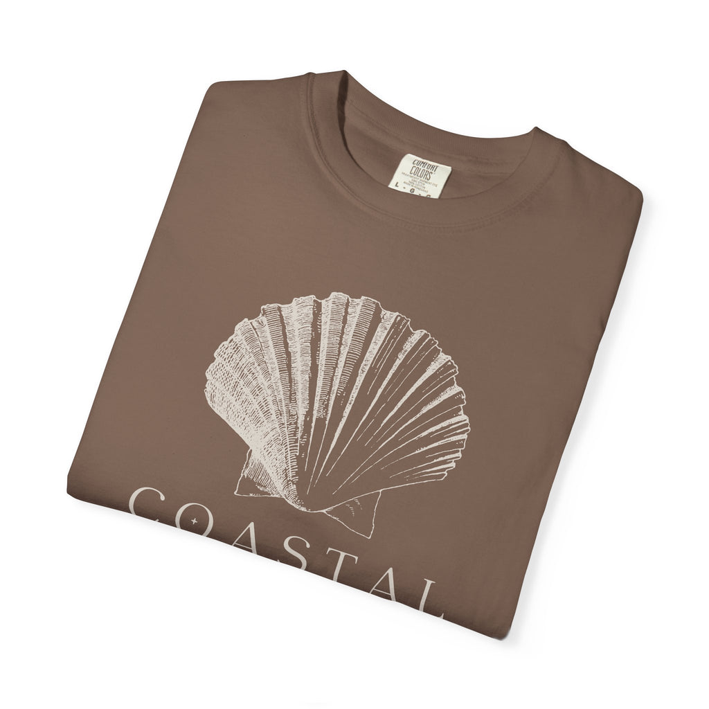 Coastal Shell T-Shirt — Subtle Seashell Graphic Tee